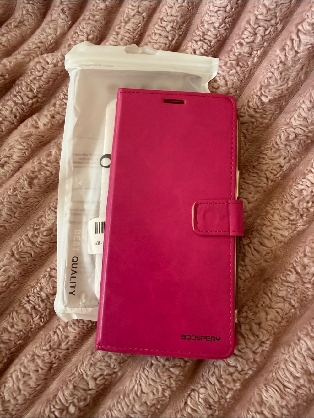 GOOSPERY Magenta Wallet Folio iPhones 14 Pro Max Phone Case with Card Slots
